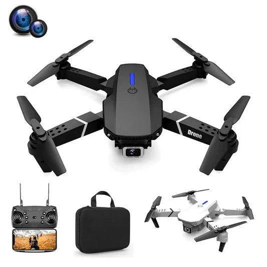 E88 Pro Foldable Quadcopter Drone - WIFI FPV, HD 4K Camera, Altitude Hold